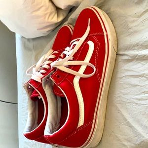 red old school vans men’s size 11